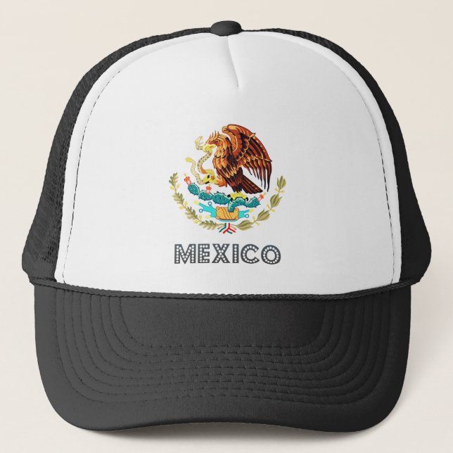 Mexico Coat of Arms Trucker Hat (Front)