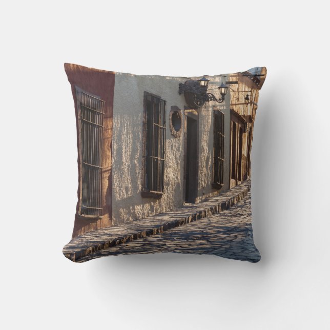 Mexico Cobblestone Street Cushion (Front)