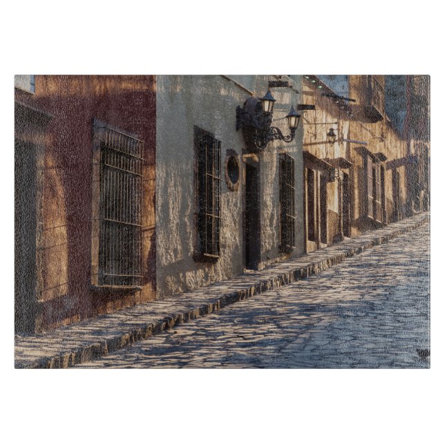 Mexico Cobblestone Street Cutting Board (Front)