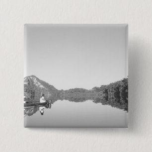 Mexico, CONANP park ranger patrols with his son 15 Cm Square Badge