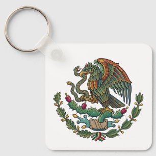 Mexico country coat arms symbol emblem flag key ring