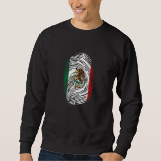 Mexico Country Flag Fingerprint DNA Sweatshirt