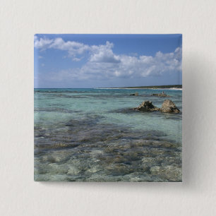 Mexico, Cozumel, Punta Morena, the east coast 2 15 Cm Square Badge
