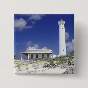 Mexico, Cozumel. Punta Sur Celarain Lighthouse. 15 Cm Square Badge