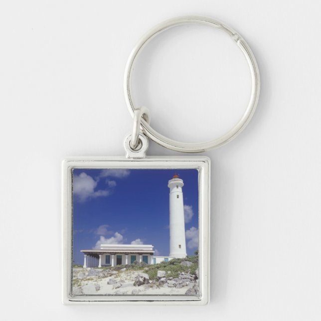 Mexico, Cozumel. Punta Sur Celarain Lighthouse. Key Ring (Front)