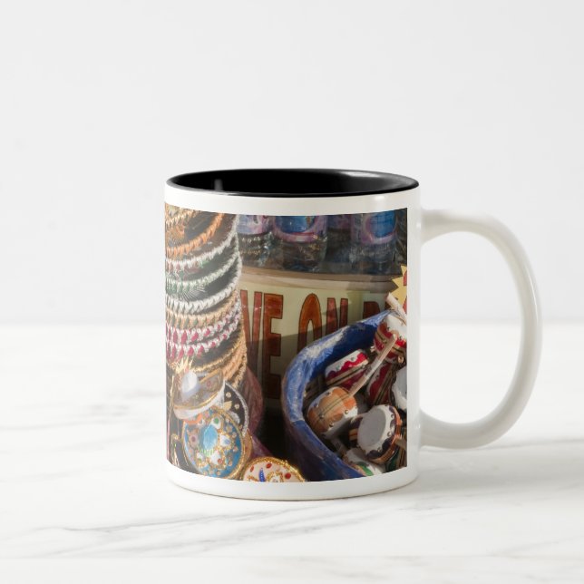 Mexico, Cozumel. Souvenirs in Isla de Cozumel Two-Tone Coffee Mug (Right)