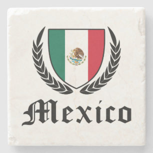 Mexico Crest Stone Coaster