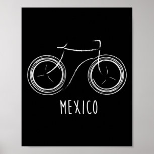 Mexico Cute Vintage Retro Bike  Poster