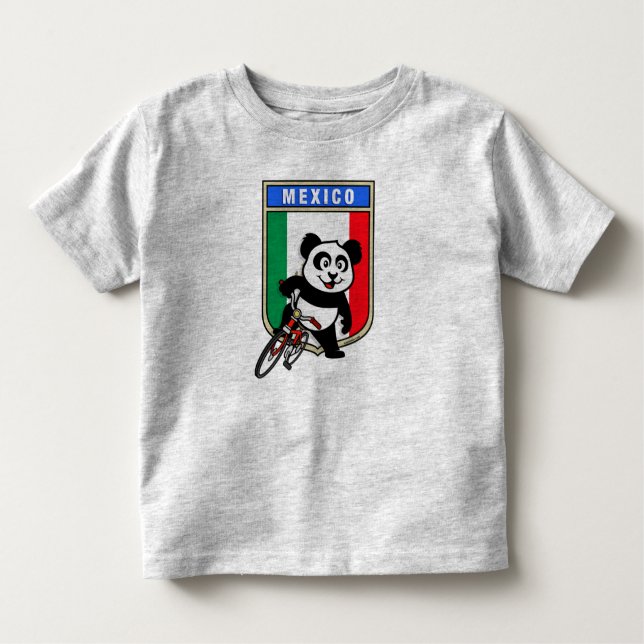 Mexico Cycling Panda Toddler T-Shirt (Front)