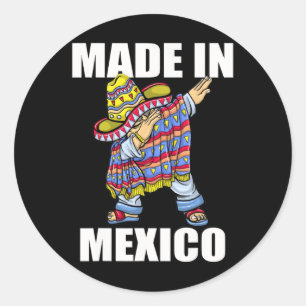 Mexico Dab Dabbing Mexican Flag Pride Jersey 1  Classic Round Sticker