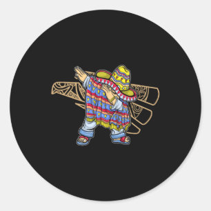 Mexico Dab Dabbing Mexican Flag Pride Jersey  Classic Round Sticker