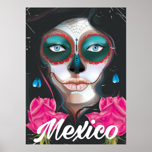 Mexico day of the dead vacation poster (Front)