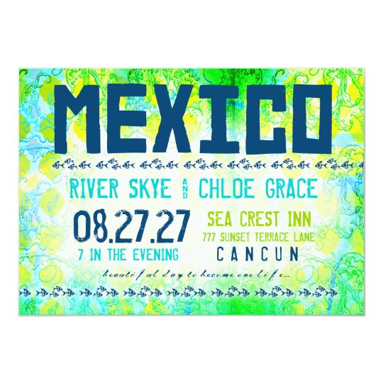 MEXICO Destination Invite Basic Paper