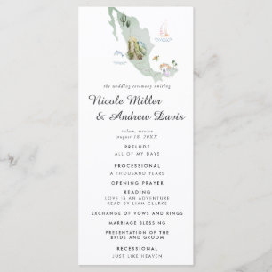 Mexico Destination Wedding Ceremony Program