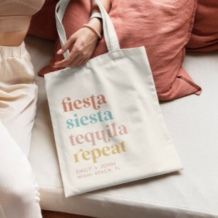 Mexico Destination Wedding Fiesta, Siesta Welcome Tote Bag
