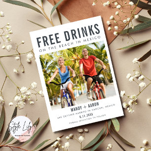 Mexico Destination Wedding Photo  Save The Date