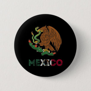 Mexico Eagle Emblem Mexican Flag Mexican Pride Cin 6 Cm Round Badge