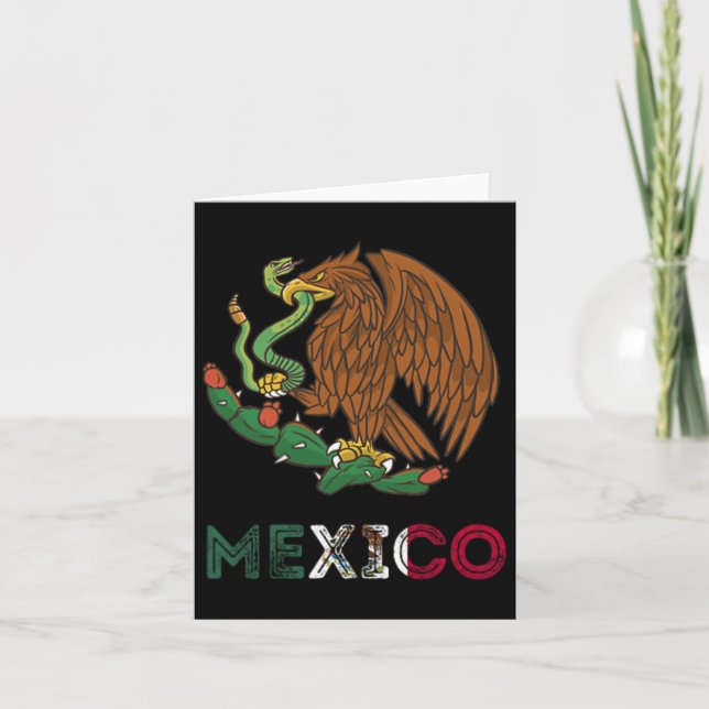 Mexico Eagle Emblem Mexican Flag Mexican Pride Cin Card (Front)