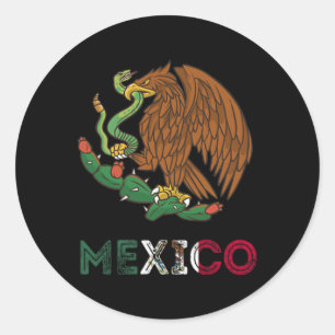 Mexico Eagle Emblem Mexican Flag Mexican Pride Cin Classic Round Sticker