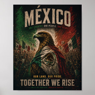 Mexico Eagle Patriotic Wall Art Poster