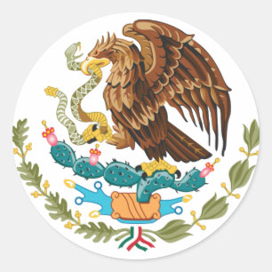 Mexico Eagle Round Sticker