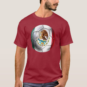 Mexico el Tri soccer ball Mexican flag gear T-Shirt