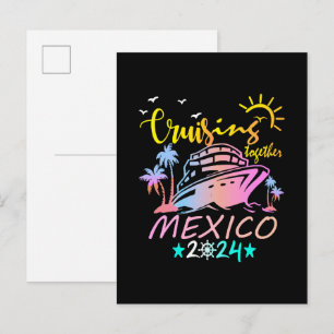 Mexico Family Cruise Invitation Postcard