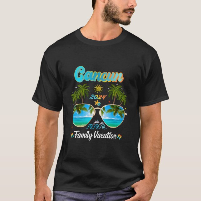 Mexico Family Vacation Cancun Cabo 2024 Straight T T-Shirt (Front)