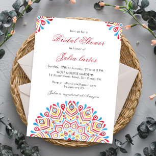 Mexico Festival Mandala Bridal Shower Invitation