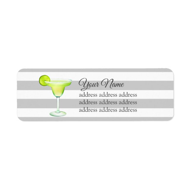 mexico , fiesta, margarita, mexican, return address label (Front)