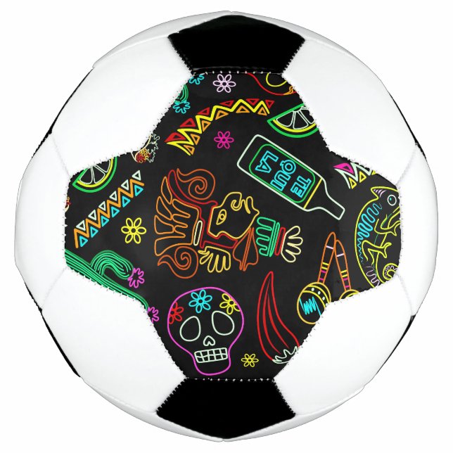 Mexico Fiesta Pattern  Soccer Ball (Front)