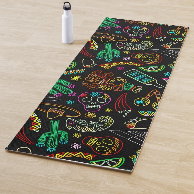 Mexico Fiesta Pattern  Yoga Mat (In Situ)