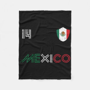 Mexico Flag 14 Mexican Soccer Fan Men Women Boys G Fleece Blanket
