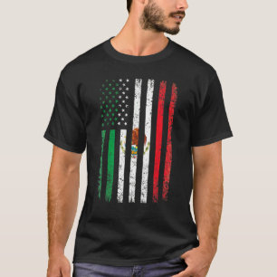 Mexico Flag  4th Of July USA American Mexican Flag T-Shirt