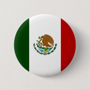 Mexico flag 6 cm round badge