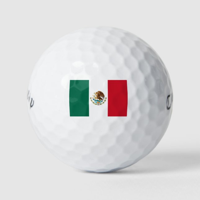 Mexico Flag, Bandera de Mexican Republic Golf Balls (Front)