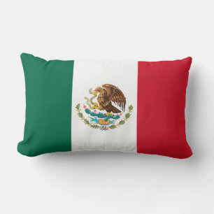 Mexico Flag, Bandera de Mexican Republic Lumbar Cushion