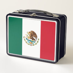 Mexico Flag, Bandera de Mexican Republic Metal Lunch Box