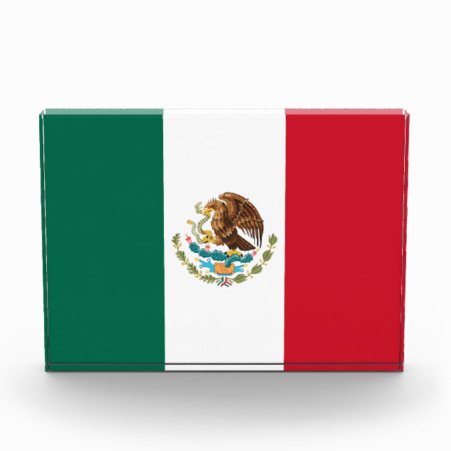 Mexico Flag, Bandera de Mexican Republic Photo Block (Front)