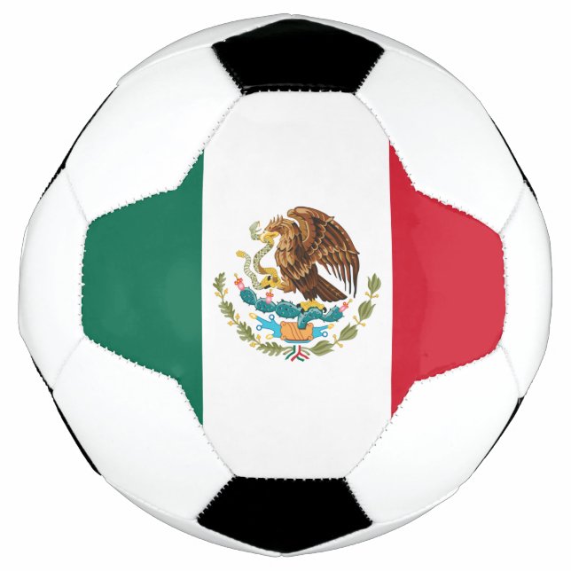 Mexico Flag, Bandera de Mexican Republic Soccer Ball (Front)