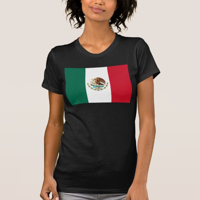 Mexico Flag, Bandera de Mexican Republic T-Shirt (Front)