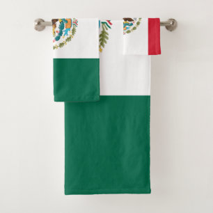 Mexico Flag Bath Towel Set