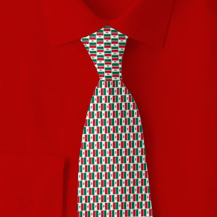 Mexico Flag Brick Pattern Tie