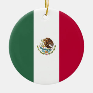 Mexico flag ceramic ornament