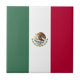 Mexico flag ceramic tile