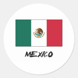 Mexico Flag Classic Round Sticker