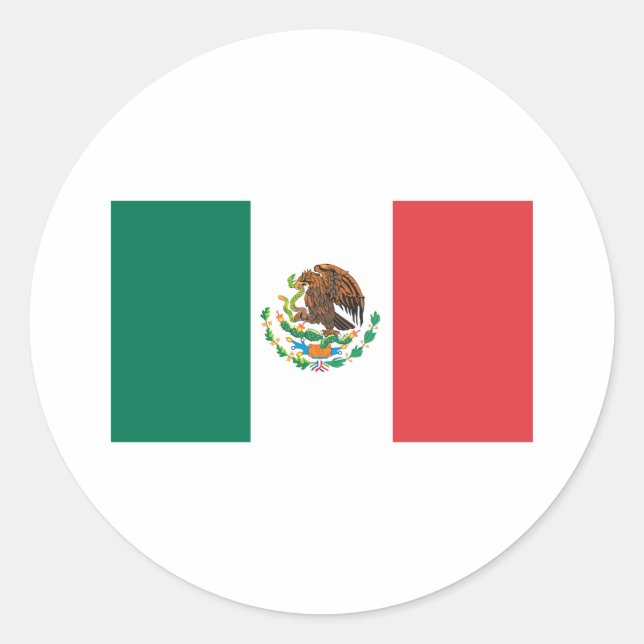 Mexico Flag Classic Round Sticker (Front)