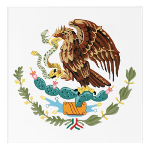 Mexico Flag Coat of Arms Acrylic Acrylic Print