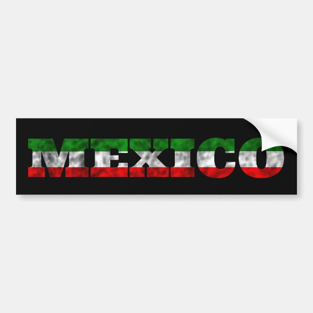 Mexico Flag Color Bumper Sticker (Front)
