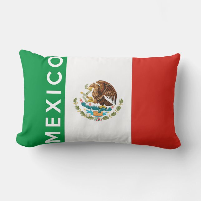 mexico flag country text name lumbar cushion (Front)